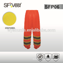 2015 nouveau design pantalons de travail de sécurité réfléchissante de haute qualité avec maillage 100% polyester selon ANSI / ISEA 107-2010